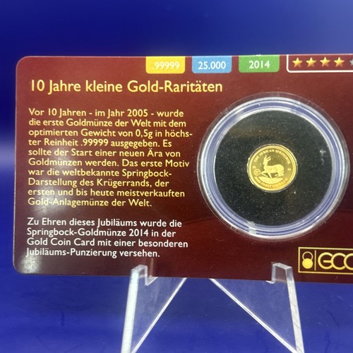 Gold coin card 2014 - coin,