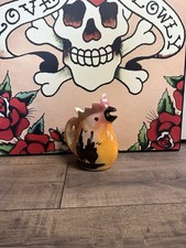 Vintage Keramik Hahn Krug handbemalt – Deko Vase – Bauernhof Shabby – Unikat