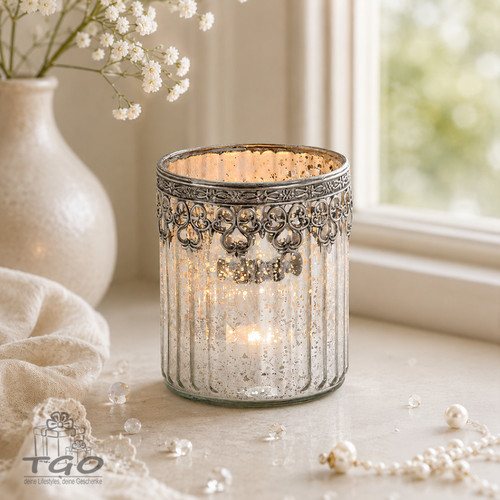 Deko windlicht antik silber - windlicht,