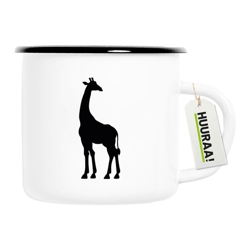 Emaille tasse giraffe - emaille,