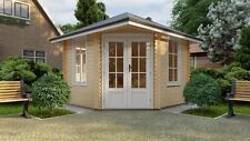 5 Eck Gartenhaus Blockhaus ohne Boden 3x3M Holz Pavillon 28mm Leonie EB28029oF