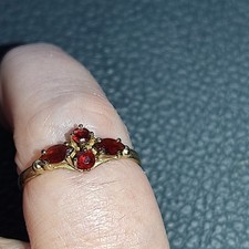 Zierlicher Granatring 8 Karat Gr. 16