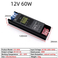DC 12V/24V LED Trafo Netzteil