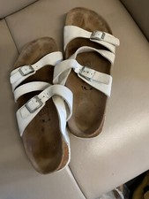 Birkenstock Birkis   Damen Sandalen Weiß Größe 5,5 Leder