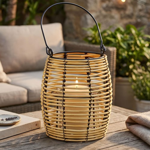Deko laterne windlicht natur - laterne,