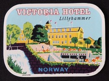 Altes Etikett HOTEL VICTORIA