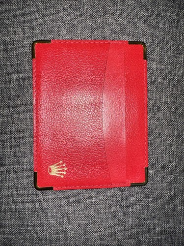 Rolex leder etui - leder, rot