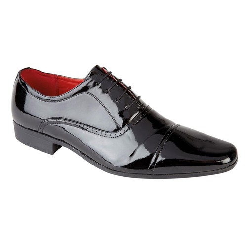 Herren schwarze lack - schwarze,