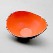 Emsa Schale Salatschüssel Schüssel Kunststoff orange schwarz Midcentury 50er Jah