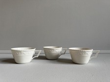 KPM Berlin Kurland 3 Teetassen weiß Porzellan 1945 bis 1992  1. und 2. Wahl 