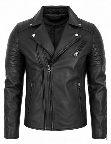 Herren schwarze lederjacke - schwarze,