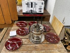 WMF Cromagan Fondue-Set 11-Teilig, für 6 Personen, mit Brenner u. Gabeln, Cromar