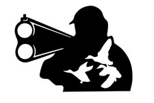 Aufkleber Sticker Jagd Flinte