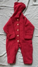 Wollwalkoverall Rot warm 100% Schurwolle Hessnatur Wie Disana 74 80 Winter Anzug