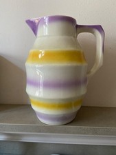 Art Deco Milchkanne Spritzdekor Saftkrug Bauhaus Dekor Kakaokanne