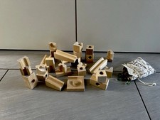 Varis Kugelbahn Bausatz (Echtholz, Neuwertiger Zustand) 29 Teile, Inkl. Murmeln