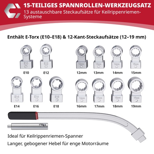 Spannrollen werkzeug satz - werkzeug, 15