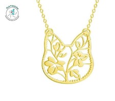 Edelstahl-Halskette Katze