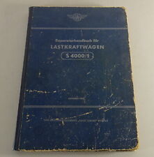 Werkstatthandbuch / Reparaturhandbuch LKW Sachsenring Horch S 4000/1 Stand 1963
