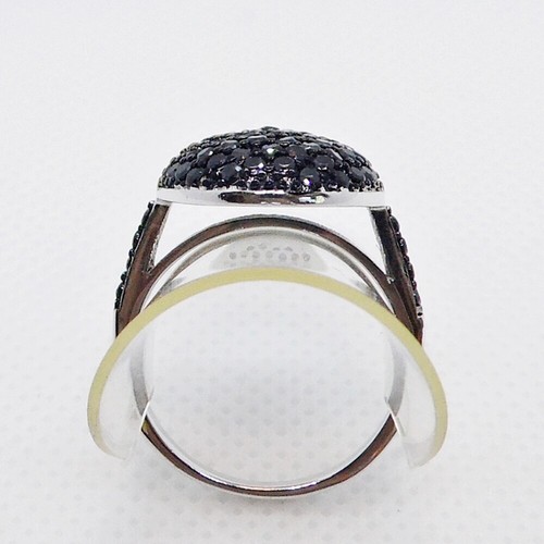 Black spinell ring - black,