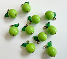 10x Apfel Anhänger Glasperle