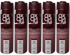8x4 Men Million Nights Deo Spray orientalisch ohne Aluminium 48h Schutz 5x 150ml