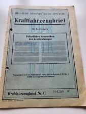 KFZ Brief Kraftfahrzeugbrief