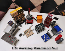 Diorama 1/24 Auto Reparatur Modell Garage Werkstatt Tuning Werkzeug Modell Prop