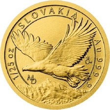 2023 Niue 1,24g  (1/25 Unze ) Gold $ 5 Slovakia Eagle / Slowakischer Adler BU