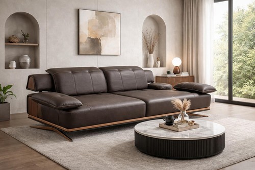 Modernes kunstleder sofa für - modernes,