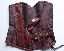 Schnür Korsett Satin + PU