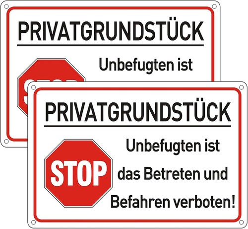 Schild privatgrundstück - schild,