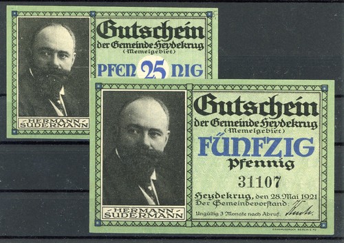 Heydekrug scheine notgeld - scheine,