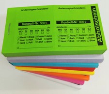 1000 Abholscheine Mini für Änderungsschneiderei 10,2 x 5,5 cm