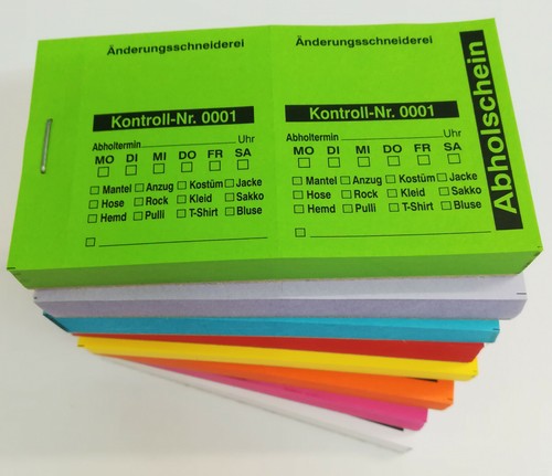 1000 abholscheine mini - abholscheine, für