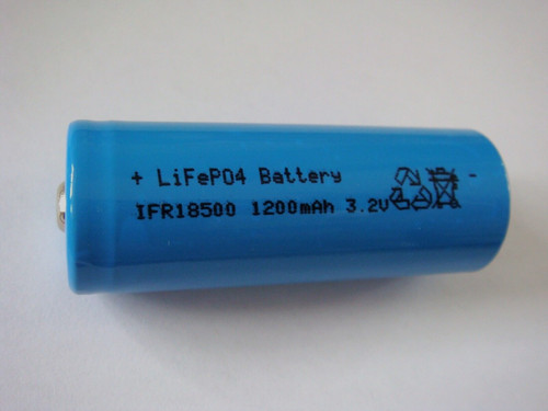 Ifr 18500 1200mah pluspol - 3,2v,