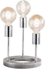 Fischer&Honsel 50139 Shine Valence-Serie 3xE27 Tischleuchte Nickel Chrom Vintage