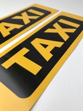 2x TAXI Schild Auto Aufkleber