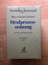 Meyer-Goßner - Strafprozessordnung 2023 - 66.Auflage - Kommentar