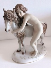 Porzellanfigur mädchenakt mit - porzellanfigur,