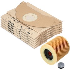 Staubsaugerbeutel Papier +/- Filter für Kärcher MV 2 , WD 2 , A 2000 - A 2099