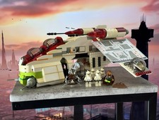 LEGO Star Wars Republic Gunship (7163) Vollständig 5/7 Fig. Jedi Bob New Sticker