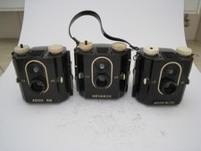 Bakelit Boxkamera Adox 66, Gevabox, Adox Blitz, 3 St., alte Kamera, Fotoapparat