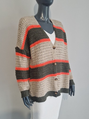 Grobstrick cardigan lochmuster - grobstrick,