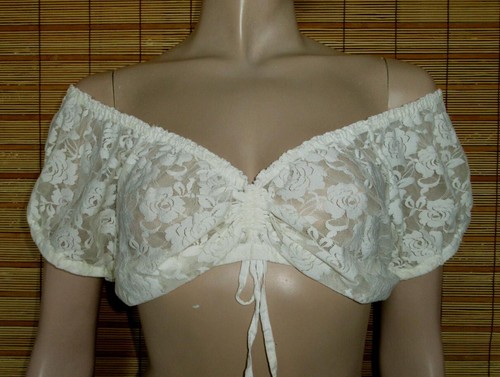 Vanillefarbene dirndlbluse - vanillefarbene,