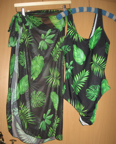 Badeanzug mit wickelrock gr - ,