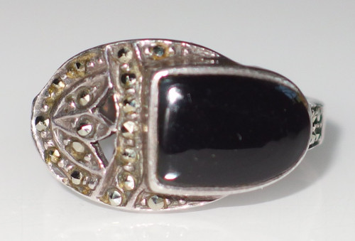 Onyx cabochon markasiten - cabochon,
