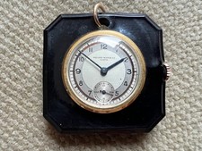 Vintage Record Watch Co Geneve - Bakelit Taschenuhr Kal. 106 - 39 mm um 1935
