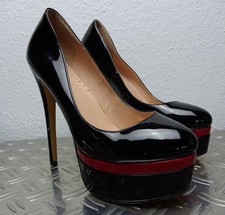 Pumps Gr. 44 schwarz Lack