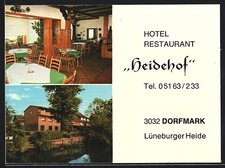 AK Dorfmark /Lüneburger Heide, Hotel-Restaurant Heidehof, mit Innenansicht 